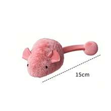 Juguetes interactivos de peluche para gatos, ratones de simulación, juguetes de peluche para gatitos, juguetes de masticar para gatos de interior - Rosa - Ver 6