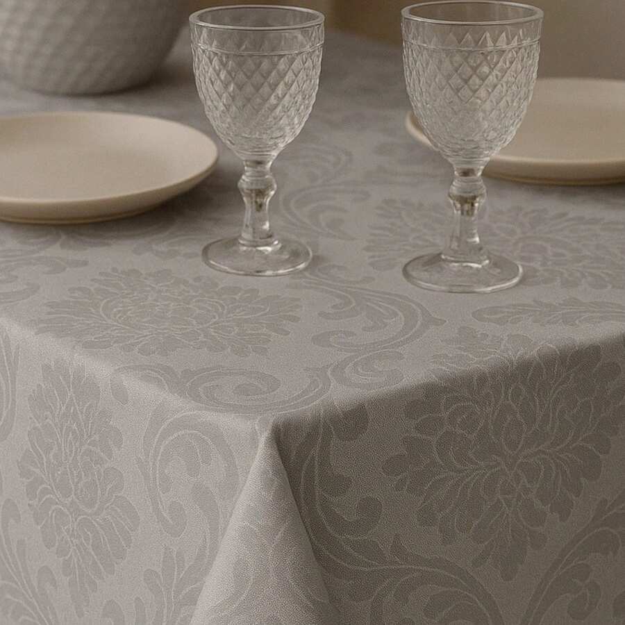 Toalha De Mesa Tecido Jacquard Retangular Durável e Elegante 4/6/8 Lugares Luxo Promoção