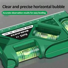 Mini medidor de nível de alta precisão horizontal vertical medida métrica régua transferidor medidor de nível de bolso magnético portátil doméstico - Multicolorido - Ver 7