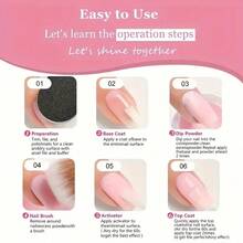 NOCIS 33 件浸粉指甲套装 - 闪亮色彩、活化剂和底漆，适用于 DIY 法式美甲，沙龙品质家用 - 送给女孩的理想礼物 - 彩色 - 查看 9