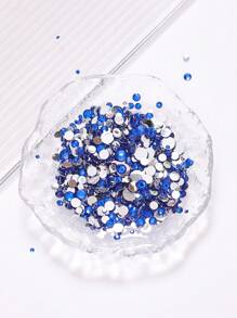 2MM-6MM, 5 Sizes Mix, 2000pcs/Pack, Non-HotFix, Multi Colors, Glue On Round Flatback Crystal Rhinestones Gems Jewelry Beads DIY Diamond Design Accessories Glitter Decal Decorations For Phone Cover,Clothes,Bag,Shoes, Handicraft Products.