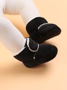 0-1 Year Old Infant Warm Thickened Winter Shoes, Soft Bottom Toddler Shoes, Winter - Black - View 3