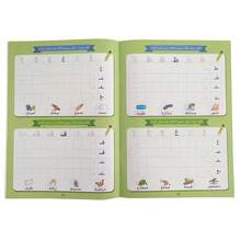 Lachilly Livro de exercícios para traçar o alfabeto e os números árabes, caderno de exercícios de escrita para crianças em idade pré-escolar, livros de treinamento de escrita do alfabeto infantil 123, material didático