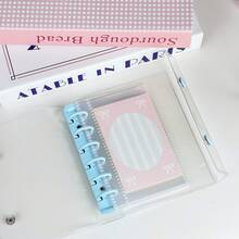 A7 Transparent Portable File Folder With Double Snap Design, Can Store Beautiful Photos, Can Be Used As Photo Album, Money Saving, Stationery, Notebook, Sticker Book, Office Supplies, School Supplies, Back To School