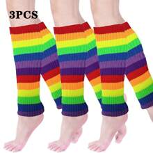 1/2/3 件女式霓虹暖腿套，适合 80 年代风格、旅行、户外运动、万圣节派对、礼物 - 多色 - 查看 4