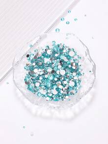 2MM-6MM, 5 Sizes Mix, 2000pcs/Pack, Non-HotFix, Multi Colors, Glue On Round Flatback Crystal Rhinestones Gems Jewelry Beads DIY Diamond Design Accessories Glitter Decal Decorations For Phone Cover,Clothes,Bag,Shoes, Handicraft Products.