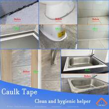 1pc Mold-Proof Tape PVC Waterproof Sealing Strip, Self-Adhesive Sink Crack Tape, Kitchen Bathroom Bathtub Edge Sealant Tape