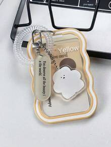 Fashionable And Unique Macaron-Inspired Solid Color Card Holder - Plastic Material, Perfect For Student ID Cards, Campus Access Cards And Keys, Women Mini Wallet Clutch Keychain Card Holder Wallet Wristlet - Multicolor - View 4