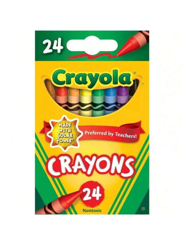 24 Crayons For Returning To School Supplies, With Bright Colors And Smooth Coloring, Suitable For Art And Crafts Classroom Gifts