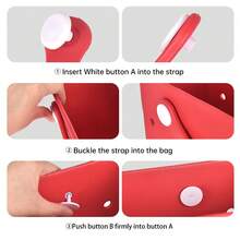 Multi-Size Rubber Women's Beach Bag, EVA Waterproof And Durable Shoulder Tote Bag, Fashionable And Casual, A Lightweight Handbag And Shopping Bag With Multiple Colors Available, Suitable For Beach, Swimming Pool, Vacation Travel - Large/Medium/Small - 彩色 - 查看 6