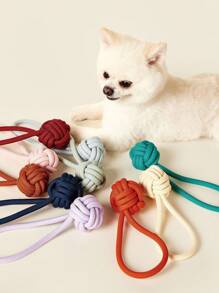 PETSIN 宠物咀嚼玩具 - 耐用绳结球、拔河互动狗玩具、宠物咀嚼玩具、宠物训练用品 - 彩色 - 查看 3