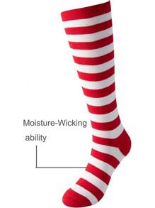 Knee High Socks Stripes Girls Cotton Calf Athletic Tube Socks,SOCKS