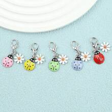 5pcs/8pcs/10pcs Mini Cute Bee/Ladybug And Little Daisy Keychain Set, Fashionable Animal Theme Design, Suitable For Bag Pendant, Very Suitable As Holiday, Perfect For Birthday, Party, Wedding, Back-To-School Season And Graduation Season Christmas Gift Ideas Bag Accessories Lanyards With Id Holder Car Accessories Bag Charms Car Accessories Teacher Friend Sister - Multicolor - View 11