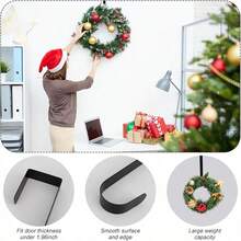 1 pezzo Supporto per ghirlanda per porta d'ingresso, Supporto per ghirlanda, Supporto in metallo per ghirlanda con cartello di benvenuto per interno, Decorazione ghirlanda per Festa di Primavera, Supporto in metallo, Gancio per oggetti vari, Gancio per decorazione porta, Ghirlanda di Primavera, Ghirlanda di San Valentino, Ghirlanda di Pasqua, Ghirlanda del Ringraziamento, Decorazioni natalizie, Decorazioni autunnali per la casa, Decorazioni natalizie per la stanza, Decorazioni invernali