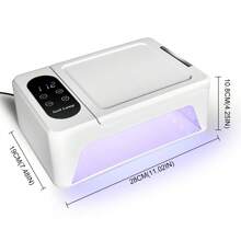 3-In-1 Nail Dryer UV LED Lamp, 96 LED Beads, Auto Sensor, Timer, LED Display Panel, Dual Hand Use - White - Halloween, Christmas, Valentine's Day Gift - EU C Type Plug(220-240V) - View 7