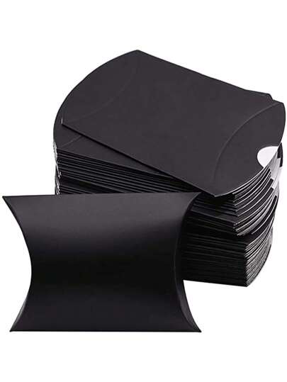 50入組枕頭形狀紙糖果盒適合婚禮,首飾類,工藝,禮品包裝和收納,生日派對裝飾用品