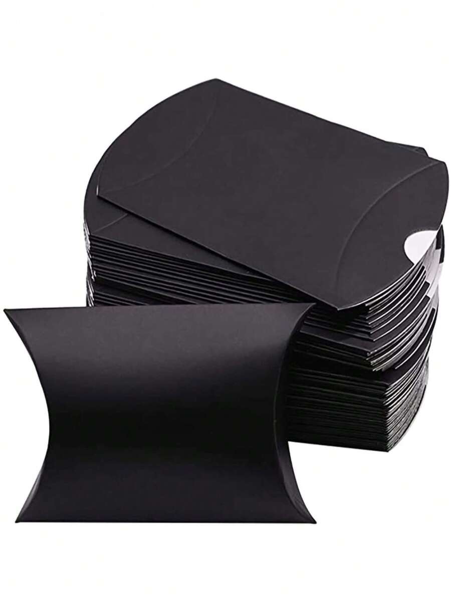 50 cái Gối Hình dạng Giấy Kẹo hộp Cho đám cưới , Đồ trang sức , Thủ công , Bao bì quà tặng Và Lưu trữ , Tiệc sinh nhật Đồ trang trí