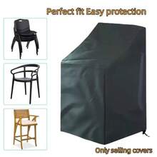 Outdoor Garden Patio Stackable Chair Dust Cover Storage Bag Furniture Waterproof Cover, Dust And UV Protection Furniture Cover