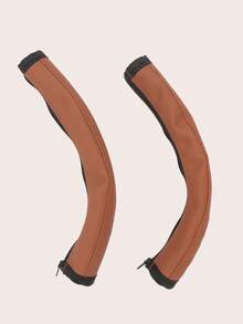 1 套黑色/棕色 PU 皮革婴儿车车把套，可拆卸防滑保护手柄，防流口水/防咬，可清洗且耐用，通用（包含 2 个 5.9 英寸 * 3.9 英寸套） - 彩色 - 查看 14