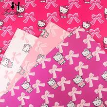Sanrio 10 Pcs Of Kitten Bow Flower Wrapping Paper, With The Cute Hello Kitty Pattern As The Theme, Suitable For Various Occasions. Whether It's Halloween, Christmas Or Valentine's Day, It Can Add To The Festive Atmosphere For You. In Addition, It Is Also Very Suitable For Packaging Wedding Flowers, Adding A Romantic Touch To Your Special Moment.