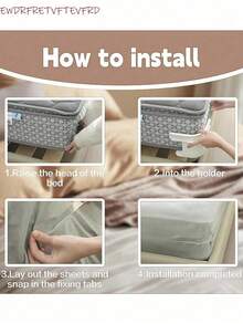 Bộ 4 kẹp cố định ga trải giường (Chỉ cố định ga trải giường, không cố định nệm) - Kẹp cố định ga trải giường cải tiến, dây buộc ga trải giường, kẹp ga trải giường chịu lực, dây buộc góc giường, phù hợp với mọi kích cỡ nệm, lý tưởng cho sử dụng hàng ngày trong gia đình (Không áp dụng cho chăn hoặc nệm dày hơn 25cm) - Nhiều màu - Xem 9