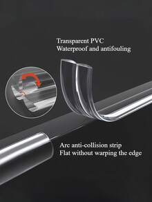 Pacote com 1 tira de proteção de canto de silicone, tira anticolisão transparente, design sem chumbo espesso, adequada para cantos de mesa, paredes e peitoris de janelas, não danifica móveis, pode ser cortada livremente, multifuncional, transparente e durável