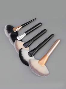 RANCAI 1支大号扇形伞形刷 扁平高光腮红刷 残留粉 散粉 大号面部刷 提亮化妆刷 - 彩色 - 查看 2