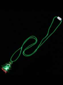 1pc Minimalist Christmas Necklace, Original Design Plastic Pendant Cord LED Light Holiday Small Gift Christmas Tree Glow Necklace, Suitable For Men And Women To Wear During Christmas