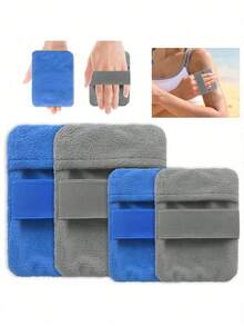 Sand Remover, Sand Removal Bag, Powder Bag Sand Brush, Suitable For Beach Vacation Camping Essentials (Talcum Powder Not Included) - Multicolor - View 4