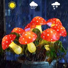 20/12/8pcs Outdoor Garden Corridor Lights, Solar Mushroom Lights Outdoor Decoration, Outdoor, Garden Path Landscape Courtyard Autumn Festival Path Lights Autumn Festival Holiday Decoration, Holiday Season, Thanksgiving, New Year Gift, IP44 Waterproof - 20PC LED燈 - 查看 5