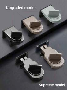 铝合金推拉门窗锁，重型铝制安全锁，可调节推拉门窗防盗锁楔，加强防盗，家庭保护限制器，可调节推拉门窗防盗锁插头，推拉门固定夹，推拉门锁，具有防夹、防盗、防坠落功能和锁，用于家庭安全