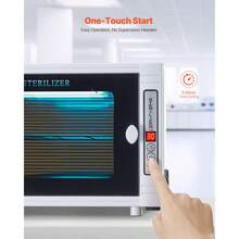 Nail Tool Cleaning Machine, 12L Large Capacity, Tool Cabinet Cleaner Box With Timer Setting, Tempered Glass Door, 185nm Wavelength, For Labs, Home, Nail Salons, Hair Studios, Beauty Salons - Xem 4