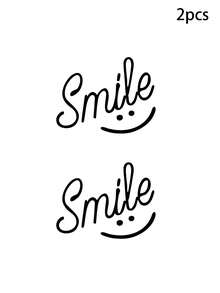 Smile Waterproof Stickers Bathroom Mirror Make-Up Mirror Door Window Stickers - Multicolor - View 24