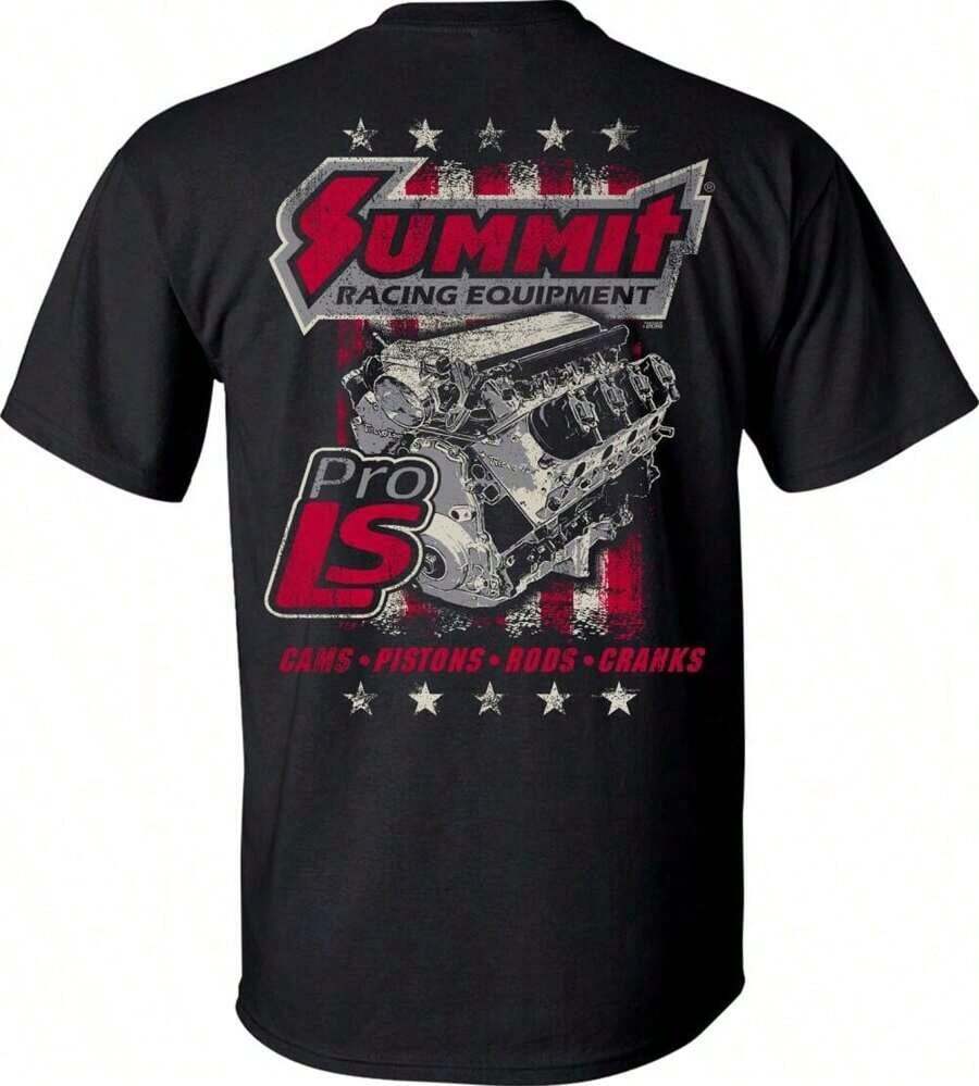 Summit® Racing Team Pro LS Engine Friends T-Shirt - Black - View 1