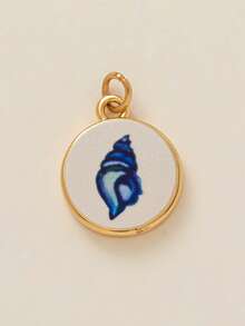 1pc Fashionable And Exquisite INS Marine Creature Conch Lobster Crab Shell Fish Clover DIY Pendant, Plated With 18K Gold, Not Easily Oxidized, Suitable For Wives And Mothers To Freely Match. - Multicolor - View 11