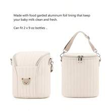 1pc Cute Bear Shaped Portable Breastmilk Cooler Bag, Insulated Milk Bottle Storage Bag For Nursing Mothers, Breast Pump Accessories Organizer - Multicolor - View 5