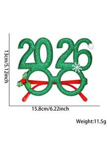 4/3/2/1件装 2026新年眼镜，2026新年眼镜，创意新年派对拍照道具，新年活动数字眼镜 - 彩色 - 查看 8