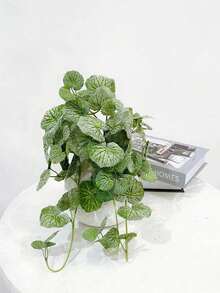 40-70cm Artificial Hanging Ivy Vine, Silk Fern Leaf, Tropical Clematis Flower, Suitable For Home, Garden, Wedding Decor, 1pc, Pot Not Included