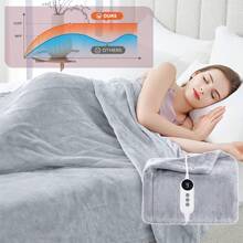 JustLet 400 GSM Heated Flannel Electric Blanket - 9 Heating Levels& Auto Shut-Off Timer (2/4/6/10 H) Soft Warm Flannel Heating Blanket For Full Body