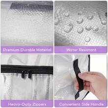 Heavy Duty Clear Moving Storage Bags With Zippers, 24 Gallons, For Quilts (6 Pack) - Xóa 6 lần đếm - Xem 4