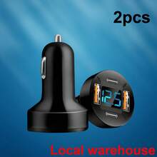 Car Charger Fast Charge Dual Port USB Cargador Carro Lighter Adapter For I Phone 16 15 14 13 12 11 Pro Max X XR XS 8 Plus 6s, IPad, - 彩色 - 查看 1