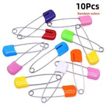 10/20/30/50个塑料头安全别针5厘米安全锁婴儿布尿布尿布别针扣DIY针别针缝纫用品 - Mixed Color - 查看 13