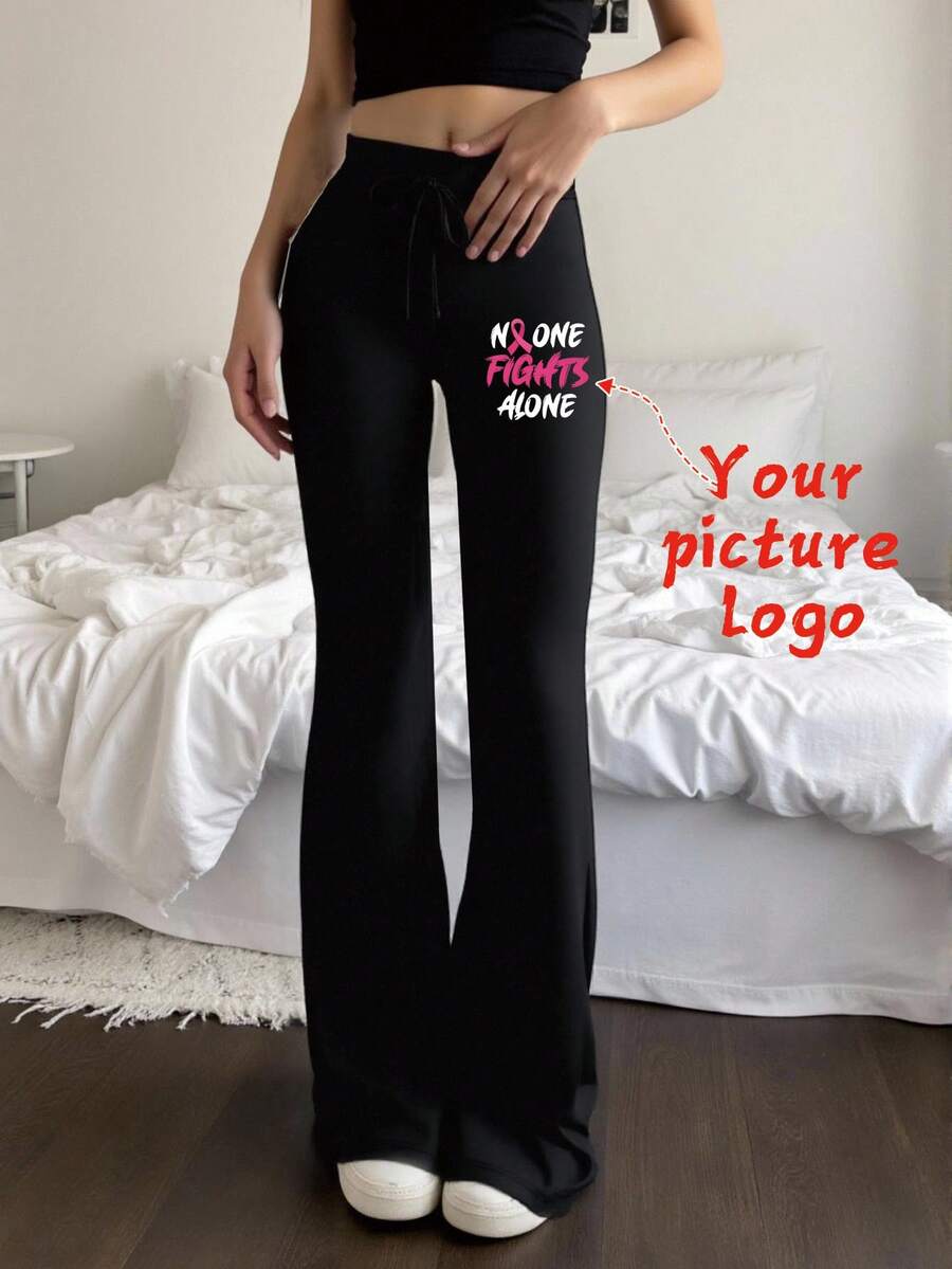 Customized Women's Casual Sports Pants For Spring, Summer, Autumn And Winter, Customized Patterns/Couples/Pets/Sisters/Selfies/Parent-Child Photos, Logo Design, Holiday Gifts, Surprise Gifts, Birthday Gifts, Wedding Gifts, Mother's Day Gifts, Best Friend Gifts, Anniversary Gifts, Valentine's Day Gifts, Gifts For Her - Black - View 1