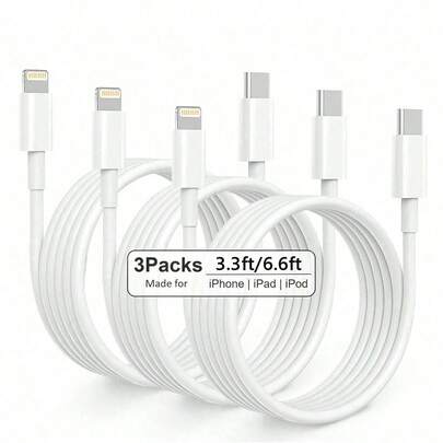 1/3Pcs 3.3FT/6.6FT Type-C To Lightning Fast Charging Cable Compatible With Apple I Phone 14 13 12 11 Pro Max XR XS X 8 7 6 Plus SE IPad Mini Nan MFi Certified