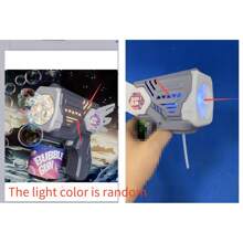 儿童 10 孔电动自动泡泡枪带 LED 灯 - 塑料材质，手持式设计，非常适合户外玩耍和送礼（不含泡泡液），户外游乐设备|好玩的设计|多层次游乐体验，儿童泡泡枪套装 - 彩色 - 查看 8