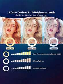 10-Zoll Selfie Ringlicht, Füllicht, Fotografie Licht mit Handyhalterung, drehbares Stativ und einstellbare 3-Farben Beleuchtung - USB betrieben, 126 LED Perlen, 360° flexibler Schwanenhals, Stativ und Handyhalter, USB betrieben (Batterie nicht enthalten). Ideal für Selfies, Videoaufnahmen, Vlogging, Livestreaming, Fotografie und Make-up.