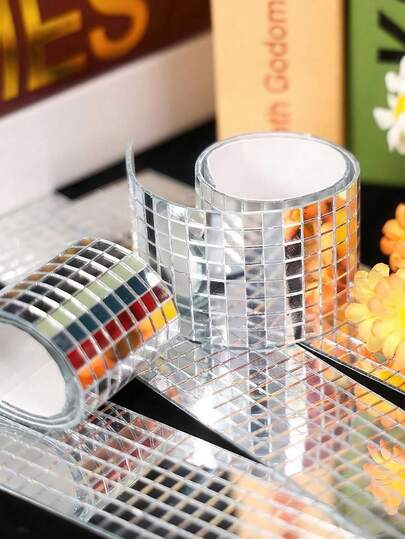 1 pièce de carreaux de mosaïque auto-adhésifs argent/or/or rose, carreaux disco de 5x5 mm - véritables carreaux de mosaïque en miroir en verre, autocollants de miroir auto-adhésifs, mini miroirs carrés pour artisanat, décoration de maison, décorations de fête disco, boules à facettes DIY, vases, tasses, cadres photo (5 x 5 mm)