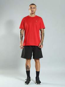 FITNATION Men's Fitness Gym T-Shirt In DRYFIT Fabric That Dries Sweat Quickly - 紅色 - 查看 5