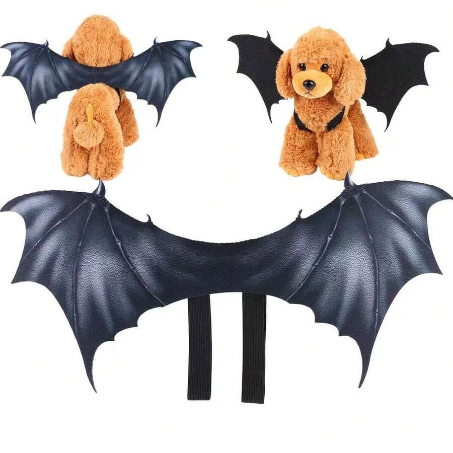 1pc Halloween Pet Bat Wings Decoration, Black,Halloween Dog Bat Wings Decoration Pet Funny Costume Dog Holiday Cosplay Props Halloween Halloween Costumes
