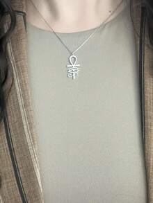 Ankh Necklace, Egyptian Protective Amulet, Ancient Symbol Pendant, Spiritual Jewelry For Women, Egyptian Cross Necklace, Unique Jewelry Gift - Multicolor - View 4